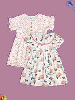 MINI KLUB - Girls Pink/White Dress (Pack of 2)