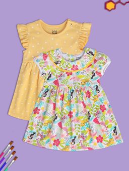 MINI KLUB - Girls Yellow/White Dress (Pack of 2)
