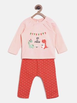 MINI KLUB - Girls Multi-Color Top and Knit Pants (Set of 2)