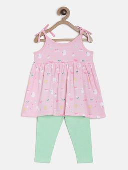 MINI KLUB - Girls Multi-Color Top and Knit Pants (Set of 2)