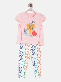 MINI KLUB - Girls Multi-Color Top and Leggings (Set of 2)