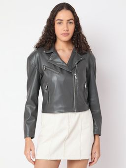 VERO MODA - Grey Biker Jacket