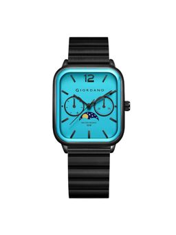 Giordano - Men Moon Phase Display and Stainless Steel Strap Classic Square Analog Watch - Gz-50117 (M)