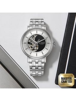 Titan - Men Ying Yang Silver Dial Analog Watch - 90222Sm01 (M)