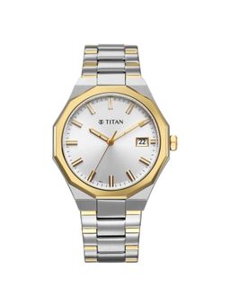 Titan - Men Dodecagon Silver Dial Analog Watch - 90212Bm01 (M)