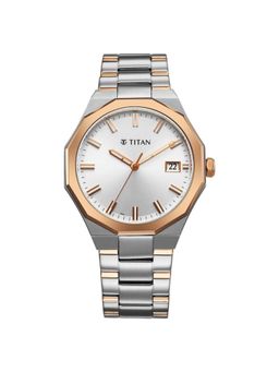 Titan - Men Dodecagon Silver Dial Analog Watch - 90212Km01 (M)