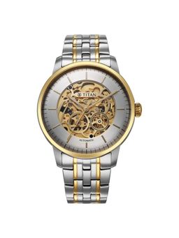 Titan - Men Golden Heart Multi-Color Dial Analog Watch - 90110Bm01 (M)