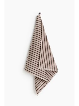 H&M - Home Beige Striped Bath Towel