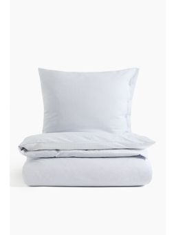 H&M - Home Blue Oxford Single Duvet Cover Set
