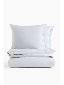H&M - Home Blue Oxford Double/King Duvet Cover Set