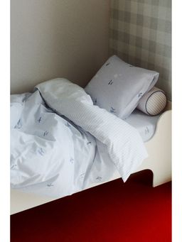 H&M - Home Blue Patterned Cotton Duvet Cover Set