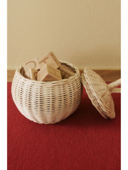 H&M - Home Beige Small Berry-Shaped Rattan Storage Basket