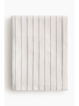 H&M - Home White Patterned Linen-Blend Tablecloth