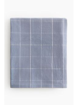 H&M - Home Blue Patterned Linen-Blend Tablecloth