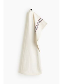 H&M - Home White Linen-Blend Tea Towel