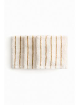 H&M - Home White 3-Pack Cotton Terry Flannels Towel