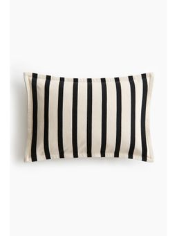 H&M - Home White Patterned Canvas Cushion Cover