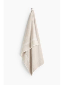 H&M - Home Beige Cotton Terry Bath Sheet