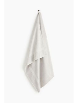 H&M - Home Grey Cotton Terry Bath Sheet