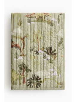 H&M - Home Green Quilted Cotton Bedspread