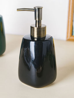 Nestasia - Ceramic Fancy Lotion Pump Bottle (Black)