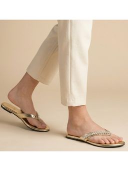 Sole House - Women Gold Paris Flats