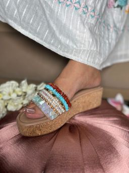 Sandal Stories - Women Multi-Color Gulbahaar Multi-Beaded Sandals