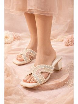 Sandal Stories - Women Multi-Color Pearl Pastel Muse Block Heels