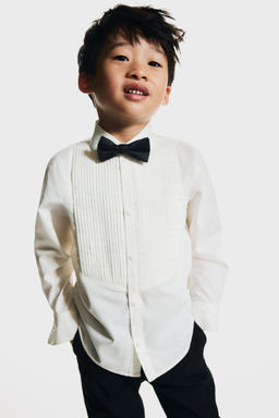 H&M - Boys White Tuxedo Shirt With A Bow Tie