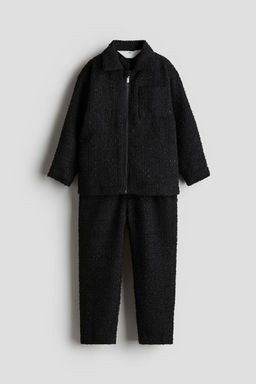 H&M - Boys Black 2-Piece Boucla Set