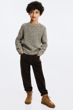 H&M - Boys Brown Cotton Corduroy Trousers