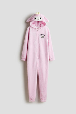 H&M - Girls Pink Ear-Detail All-In-One Suit