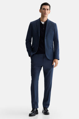 H&M - Men Blue Slim Fit Suit Trousers