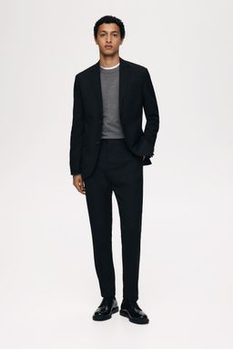 H&M - Men Black Slim Fit Suit Trousers
