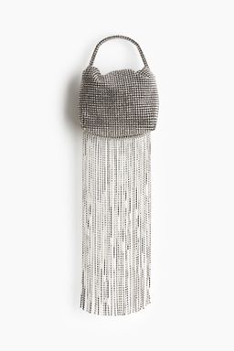 H&M - Women Silver Fringed Rhinestone Bag