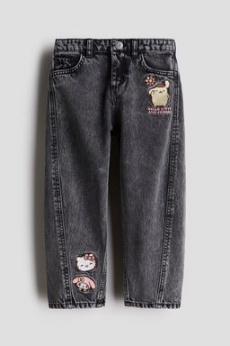 H&M - Girls Grey Appliqua D Jeans