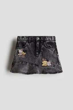 H&M - Girls Grey Appliqua D Denim Skirt