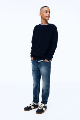 H&M - Boys Blue Relaxed Tape Fit Jeans