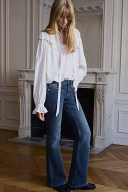 H&M - Women Blue Fla Low Jeans