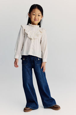 H&M - Girls Blue Wide Leg Jeans