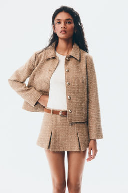 H&M - Women Beige Textu Jacket
