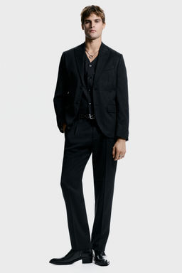 H&M - Men Black Regular Fit Suit Trousers