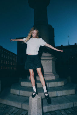 H&M - Women Beige Pointelle-Knit Top