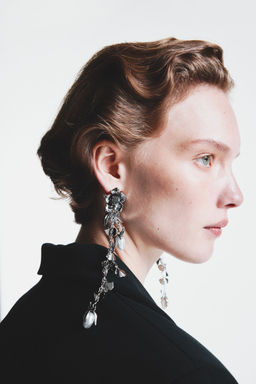 H&M - Women Silver Long Earrings