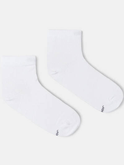Jockey 7801 Juniors Compact Cotton Solid Ankle Length Socks - White