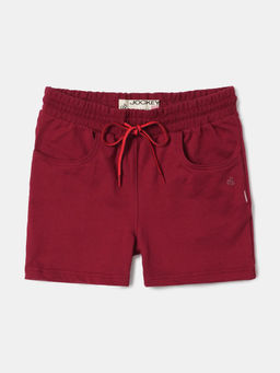 Jockey Juniors - AG04 Girls Super Combed Cotton French Terry Solid Shorts - Biking Red