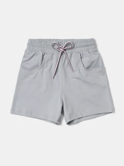 Jockey Juniors - AG04 Girls Super Combed Cotton French Terry Solid Shorts - Quarry