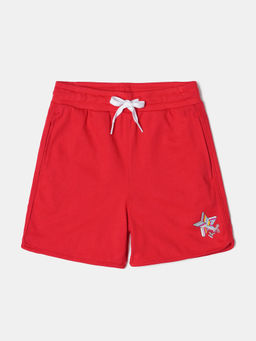 Jockey Juniors - AG07 Girls Super Combed Cotton Rich Printed Shorts - Rio Red