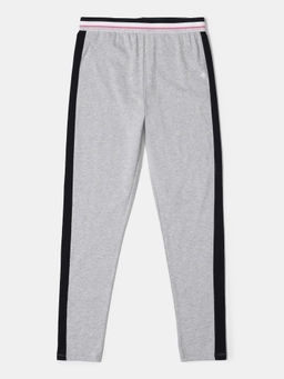 Jockey Juniors - AG34 Girls Super Combed Cotton Elastane Stretch Leggings - Light Grey Melange