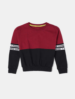 Jockey Juniors - AG66 Girls Super Combed Cotton French Terry Sweatshirt - Biking Red